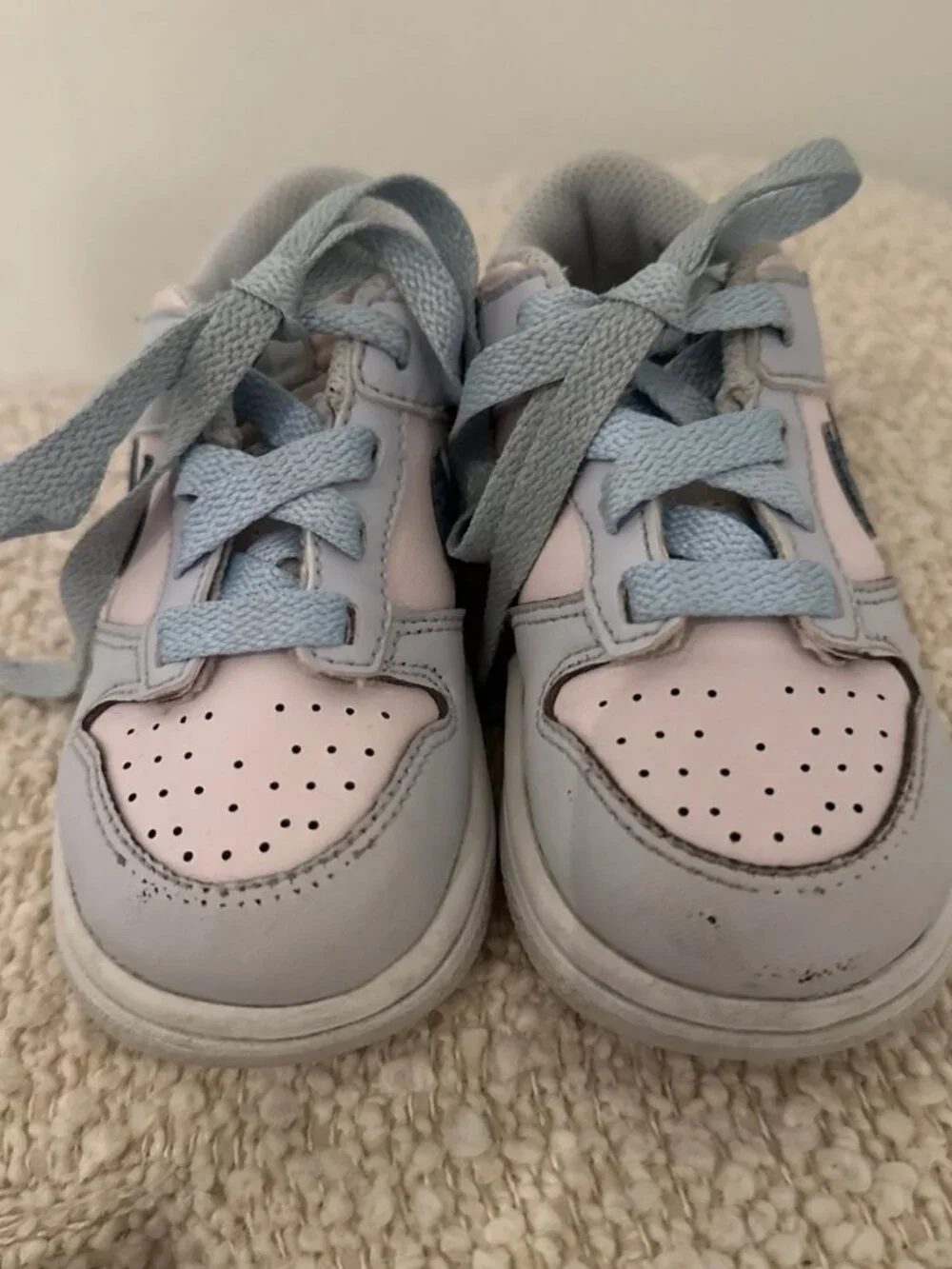 Nike Dunk Low Girls Blue Sneakers Size 8C